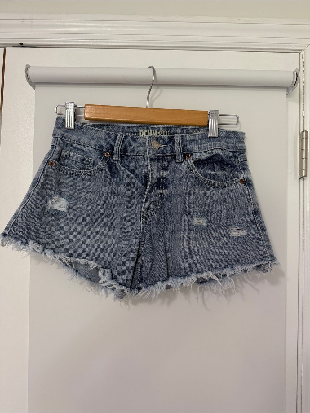 Denim Cutoff Shorts - Light Blue Women’s Shorts